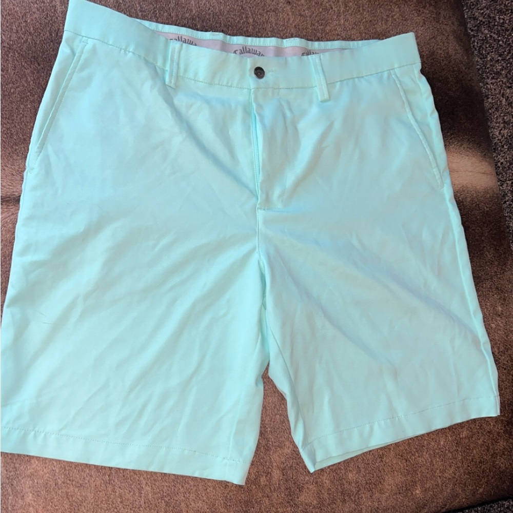 Callaway Mint Green Flat Front Shorts